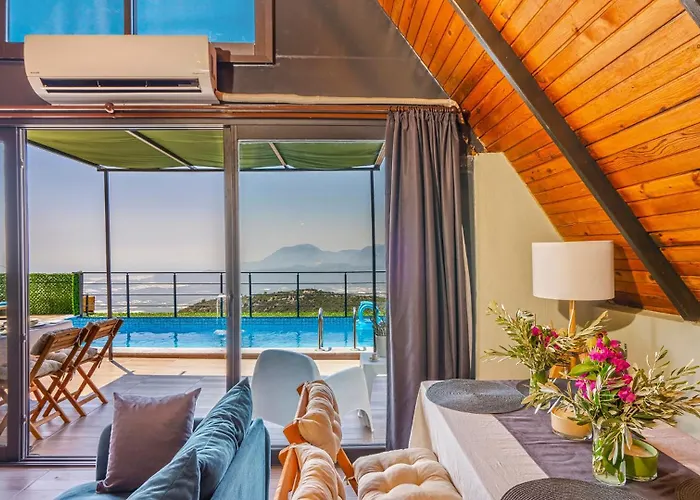 Ilgin Panoramic Mountain & Sea Views, Secluded Retreat Villa *